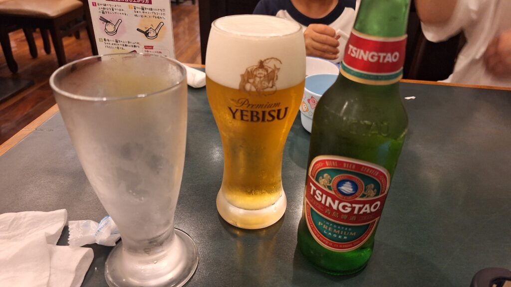 エビスビールと青島ビール